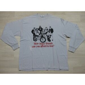 Vintage 90s Ride Sober T-Shirt (XXL) How Many Friends‎ Motorcycle Single Stitch